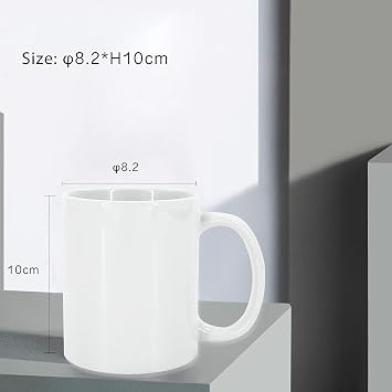 Sublimation Mugs Blank 11 oz Plain White Coffee Mug with Gift Boxes, Double ORCA Coated Ceramic Mugs for Sublimation Printing Heat Press (12pcs)