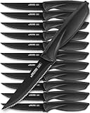Photo Gallery home hero bistecca knives, sharp steak knives set, high-carbon stainless steel steak knife set, ergonomic handles serrated bistecca knives (12 pezzi - black) Photo Gallery home hero bistecca knives, sharp steak knives set, high-carbon stainless steel steak knife set, ergonomic handles serrated bistecca knives (12 pezzi - black)