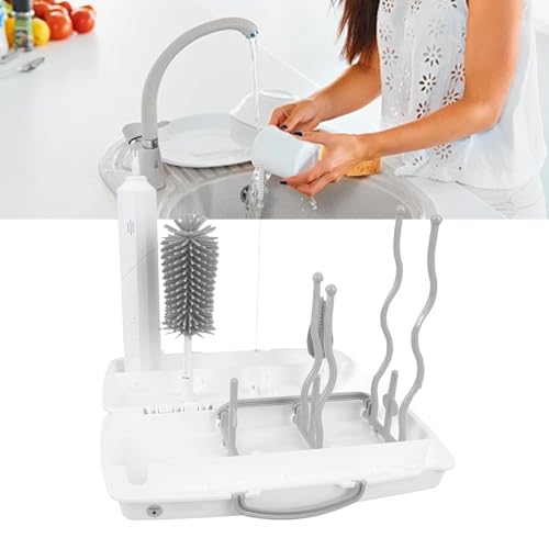Brosse à biberon électrique rechargeable 3 vitesses avec 2 têtes - 4