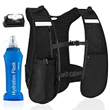 GGIE Hydration Running Vest for Women & Men – Lightweight Trail Running Backpack with light, Phone Pocket & 500ml Soft Flask, Adjustable Reflective Pack for Outdoor Sports