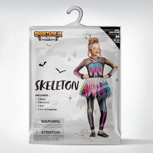 Disfraz de esqueleto para niñas Halloween miniatura 6