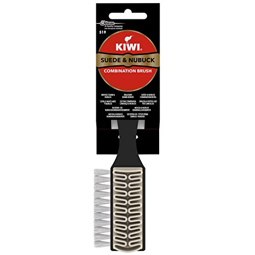 Kiwi Cepillo combinado de gamuza y nobuk, paquete de 4