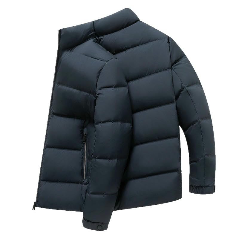 Doudoune d'hiver homme mi-longue au design simple et finitions soignées