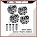 ACROPIX 12578324 / Front/Engine Piston and Pin Assembly for Buick LaCrosse 2.4L 2010-2016 for Chevy Captiva 2012-2015 / Piston Rings Kit/Metal / 1 Set/Titanium Tone Car Parts