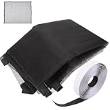 BAZEITFLOW Kit Di Riparazione Dello Schermo Della Finestra Zanzariere Per Finestre Rete Autoadesiva Per Zanzariere Screening Della Finestra Black