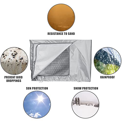 Couverture climatiseur extérieur universelle bâche protection imperméable taille L - 7