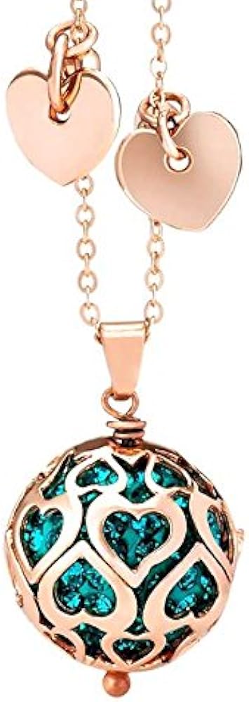 Boccadamo, collana da donna,in bronzo placcata oro rosa con boule in pavè di strass blu zirconi Srgr05