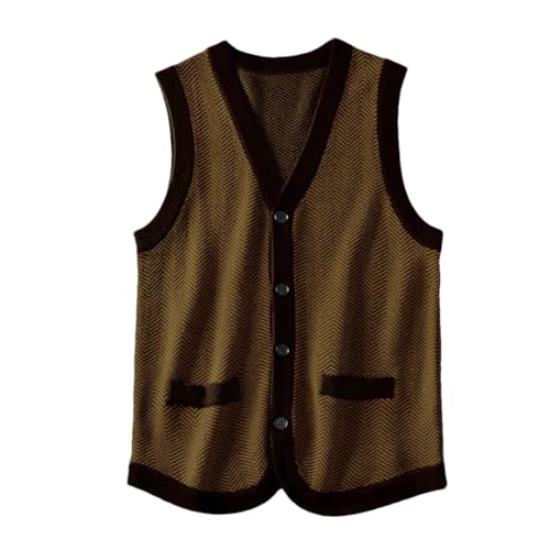 Mens Sweater Vest Solid Knitted Lightweight Thermal Cardigan Vests