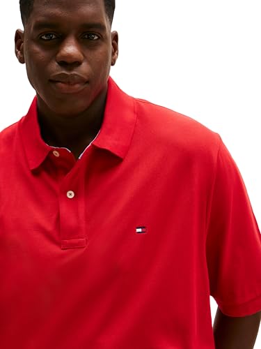 Image of Tommy Hilfiger Men's Big & Tall Short Sleeve Cotton Pique Shirt in Classic Fit