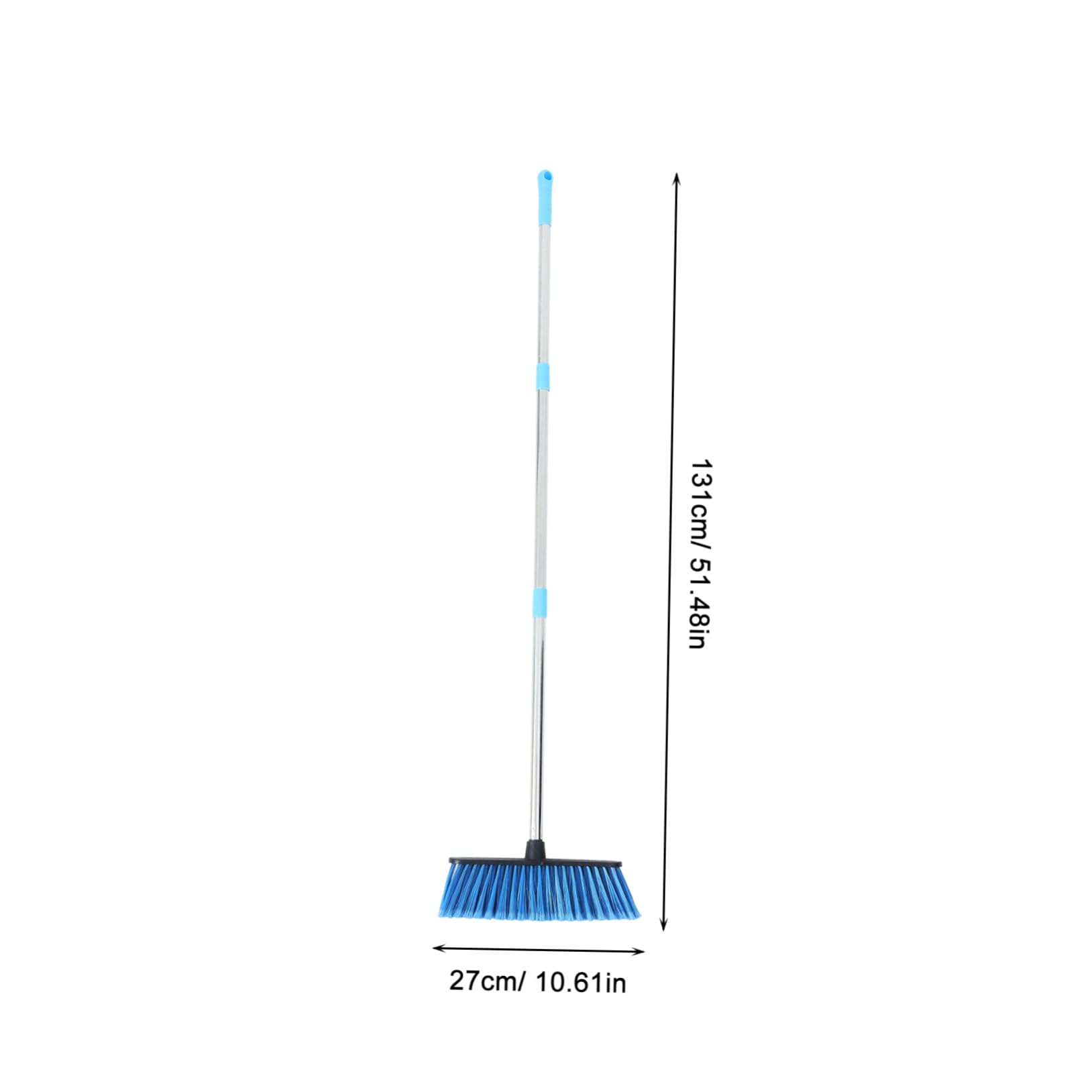 Didiseaon Home Cleaning Broom Stainless Steel Long Handle Heavy Duty Floor Sweeper for Kitchen Bathroom and Garage
