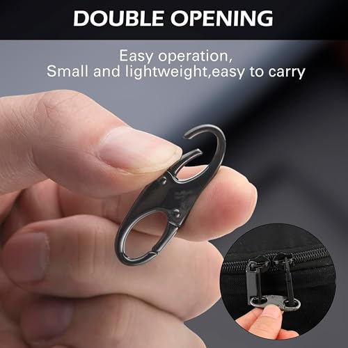 Image of Storite 10 Pcs Detachable Zipper Pulls Head | Universal Black Zipper Puller Replacements for Luggage, Backpack, Jackets & Bags - Easy Grip Zip Pull Tabs