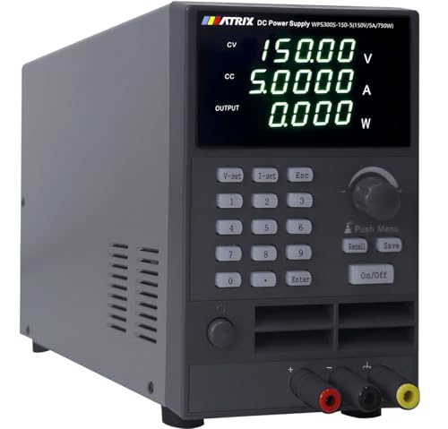 Image of MATRIX Programmable DC Power Supply 150V 5A 300W, Wide Range Lab Bench Switching Variable Power Supply 1mV 0.1mA Resolution, List Output, 9 Groups Storage for Lab Institute, Electronics Repair