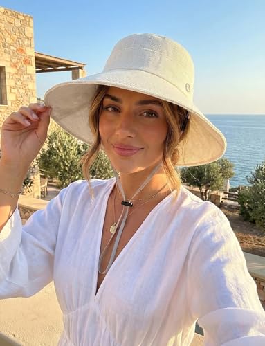 Sombrero de sol estilo bucket para mujer, plegable y liviano miniatura 3