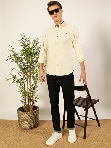Image of Thomas Scott Men's | Solid | Full Sleeve | Slim Fit | 100% Cotton | Button Down | Casual Shirt