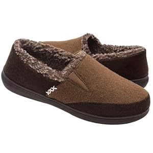 Zigzagger Men’s Zermatt Wool-blend Loafer Slippers with Memory Foam Indoor