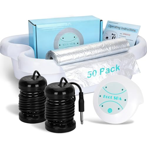 Ionic Foot Bath Detox Machine with 50 Liners, Foot Detox Machine to Remove Toxins, Portable Home...