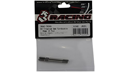 3 Racing 3RAC-TR345 64 Titanium 3mm Turnbuckle 45mm (2pcs) (Three Racing)