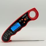 Digital Meat Thermometer Instant Read Meat Thermometer for Cooking Kitchen Food Candy with Backlight and Magnet for Oil Deep Fry BBQ Grill Smoker Thermometer by QPEUIM