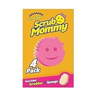 Scrub Daddy Scrub Mommy Putzschwamm, Topfreiniger Küchenschwämme, Putzmittel mit Texturveränderung, kratzfreier Spülschwamm, geruchsresistenter Smiley Schwamm, Geschirrschwamm - 4er Pack Assortiert