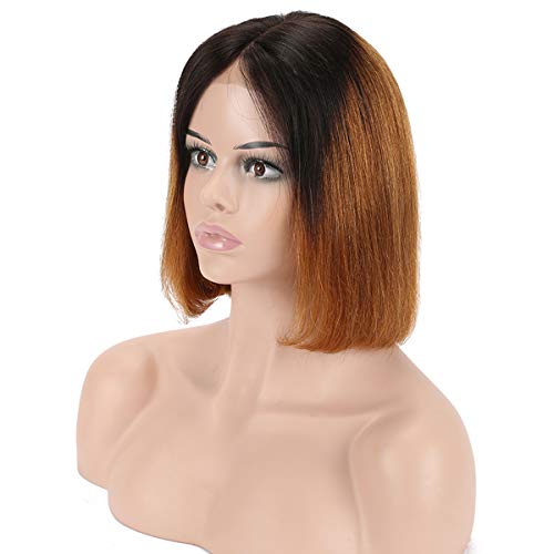 Perruque cheveux humains ombrée avec base aérée 10x10cm pour coiffage facile
