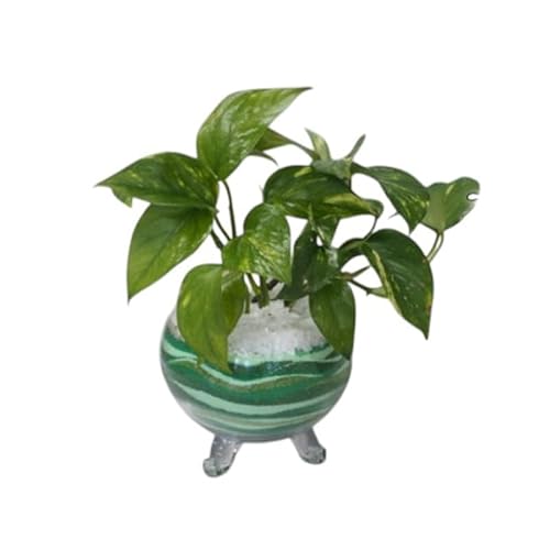 カラーサンド(ガラス花器:丸)グリーン系