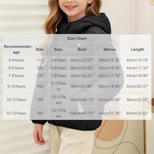 Girls Winter Coat Lightweight Puffer Quilted Jacket with Hood Size 3-13 - image 4