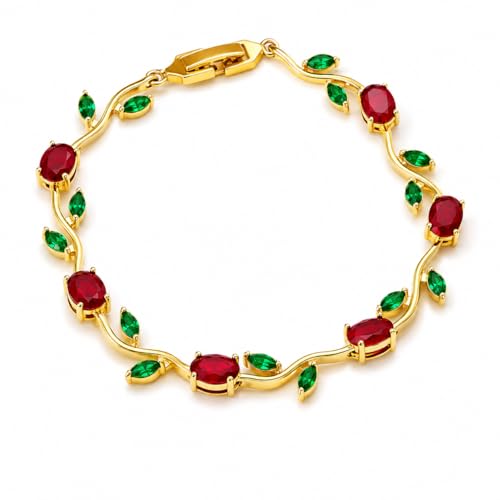 Image of Fairy Bloom Tulip Bracelet for Women - Alloy Floral Charm Bracelet