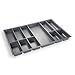 Bac à Couverts Gris argenté pour Tiroir de 80 cm p.ex. Nobilia dès 2013 (473,5 x 694 mm) ORGA-BOX III