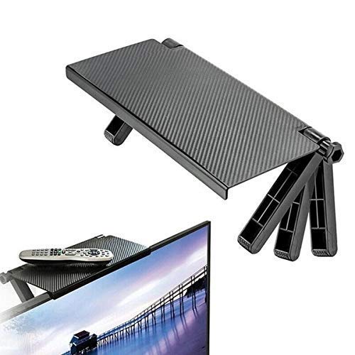 SEVIA Adjustable Non Slip TV Screen Top Storage Shelf, Desktop Stand TV Wall Mount Rack Display Shelf Storage Rack, Computer Display Storage Desk