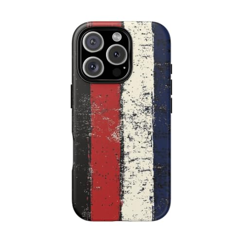 Coque rigide mate iPhone 16 Pro motif rayures verticales noir design épuré chic