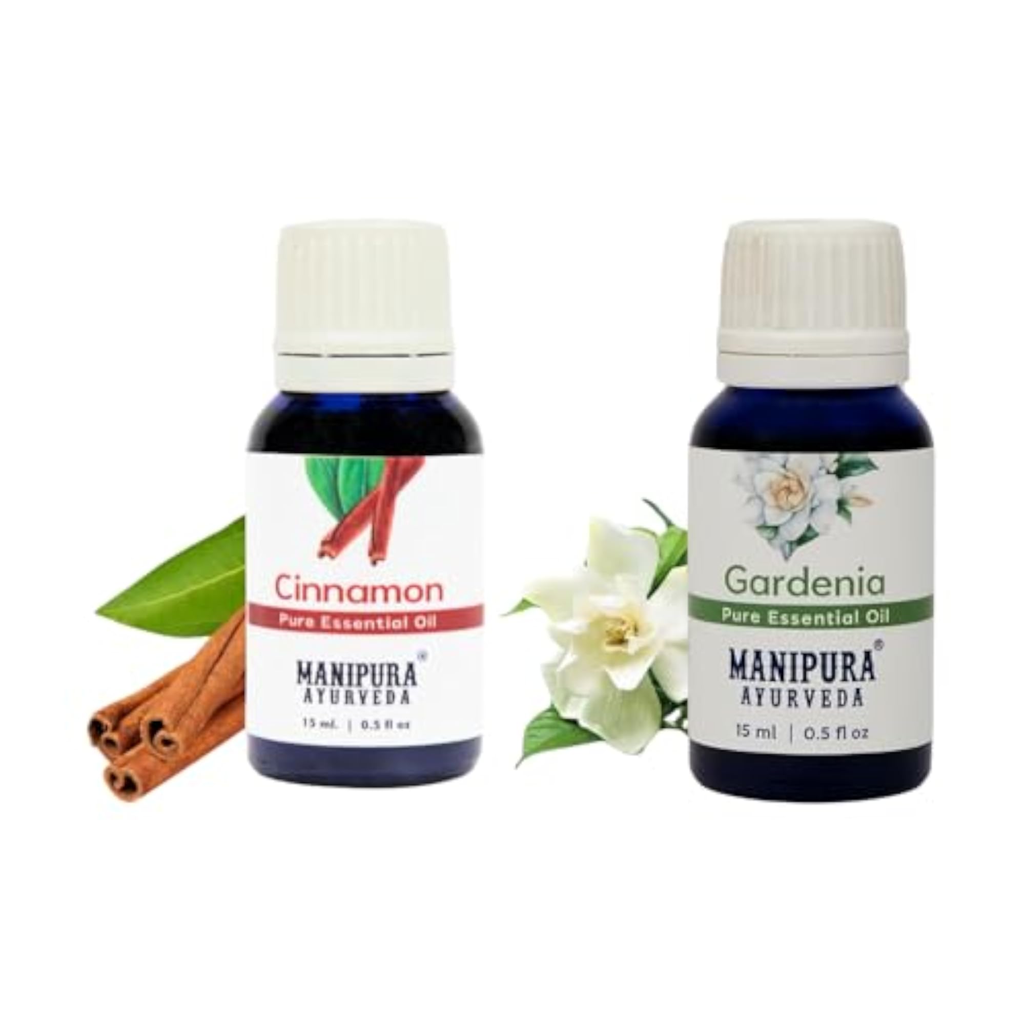 Cinnamon & Gardenia Essential Oil Combo Pack, 100% Pure