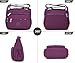 Pealwel Women Shoulder Handbag Roomy Multiple Pockets Bag Ladies Crossbody Purse Tote Top Handle Satchel(Purple)