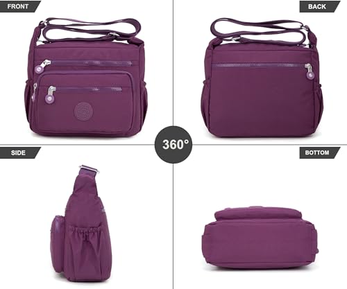 Image of Pealwel Women Shoulder Handbag Roomy Multiple Pockets Bag Ladies Crossbody Purse Tote Top Handle Satchel
