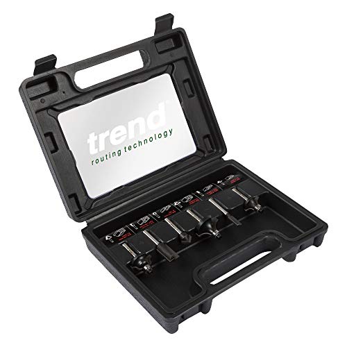 Trend 6 Piece Router Bit Starter Set, 1/4 Inch Shank, Tungsten Carbide Tipped, Storage Case Included, SET/SS11X1/4TC