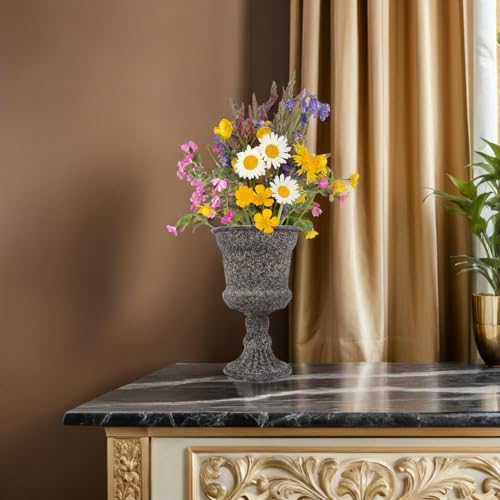 Pot de fleurs rétro en métal style urne rustique balcon - 6