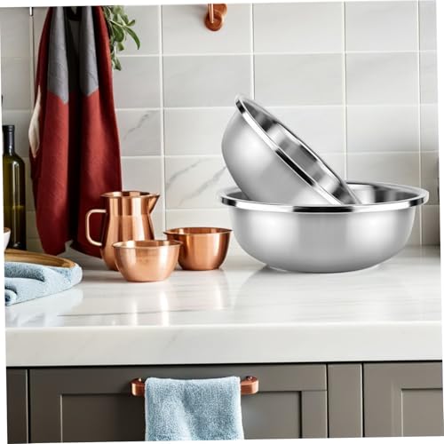 2 tazones grandes de acero inoxidable para cocina 27cm miniatura 6