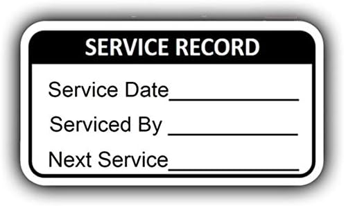 Service Record Labels Next Due Reminder Stickers (52)