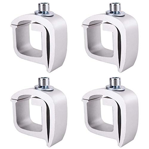 AA-Rack P-AC(4)-01 Set of 4 Aluminum C-Clamps for Non-Drilling Truck Rack & Camper Shell Installation-Silver