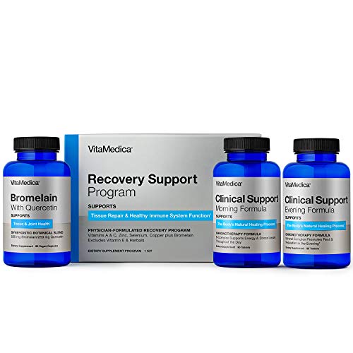 VitaMedica Recovery Support Program - Supplements to Aid Natural Recovery with Bromelain, Vitamin A, Vitamin C, & Zinc