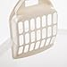 IRIS USA Open Top Cat Litter Tray with Scoop and Scatter Shield, Sturdy Easy to Clean Open Air Kitty Litter Pan with Tall Spray and Scatter Shield, Clear/Almond