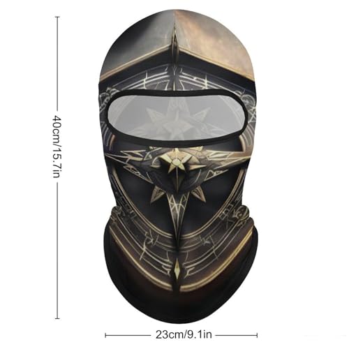 Balaclava para hombre y mujer con diseño mágico y runas nórdicas, máscara facial completa para ciclismo miniatura 2