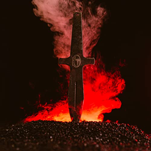 World Knife Throwing League Crusader Professional Balanced Throwing Knife Set With Three Knives, Stone Rolled Finished Blade, Full Tang, Stainless Steel, With Premium Nylon Sheath, 14.5 Inch Length #TOP2