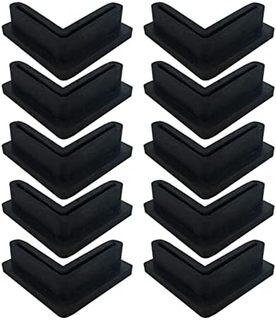 Angle Iron L Shaped Rubber Foot Pads Covers for Shelving 10 Pack