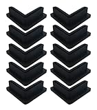 Angle Iron L Shaped Rubber Foot Pads Covers for Shelving 10 Pack