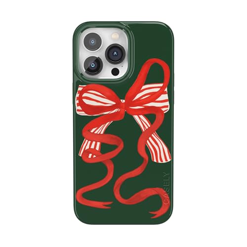 Casely iPhone 14 Pro Max Case | Santa's Favorite | Holiday Bow | Compatible with MagSafe | Classic Ultra Thin Design