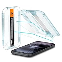 Spigen Glas.tR EZ Fit Vetro Temperato compatibile con iPhone 16, iPhone 15, 2 Pezzi, Installazione...