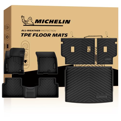 Image of Michelin Vehicle Mats for 2021-2026 Bronco Sport | Only Fit Full-Size Spare Tire Models or Cargo Floor with Rear Bump, All-Weather TPE Custom Fit Liner, Premier A