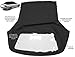 Fits 3-Series and M3 Convertible Top with Plastic Window 1994-99 E36 in Black Twill Vinyl