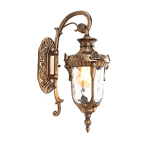 Lanterne extérieure européenne applique murale étanche IP65 verre martelé garage