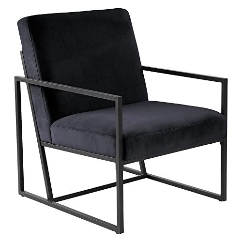 ATMOSPHERA CREATEUR D'INTERIEUR Sillón de Terciopelo Negro contemporáneo